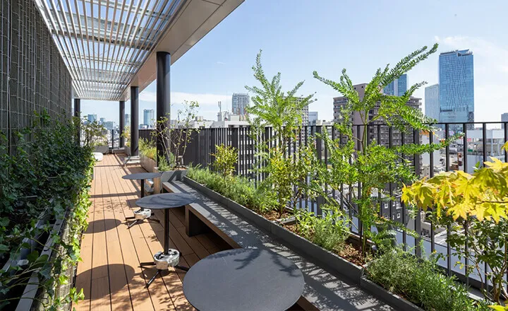 共有施設（渋谷の街並みを一望できる開放空間「屋上テラス」）